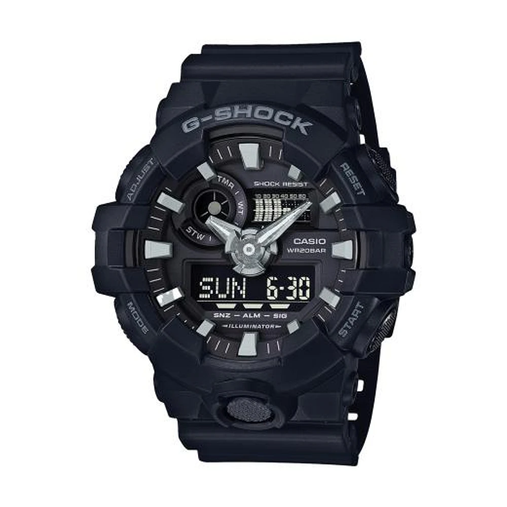 Casio G-Shock Men's Analog-Digital GA-700 Series Black Watch