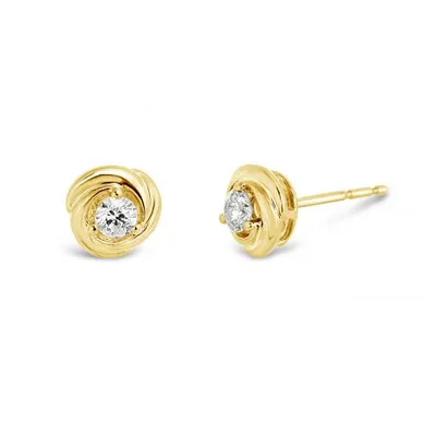 10K Yellow Gold 0.23CTW Diamond Studs