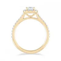 Diamond Revelations 14K Yellow Gold 0.80CTW Cushion Cut Ring