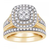 10K Yellow Gold 1.00CTW Diamond Bridal Set