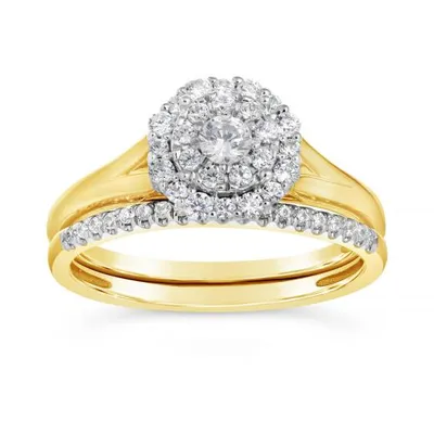 10K Yellow Gold 0.50CTW Bridal Set