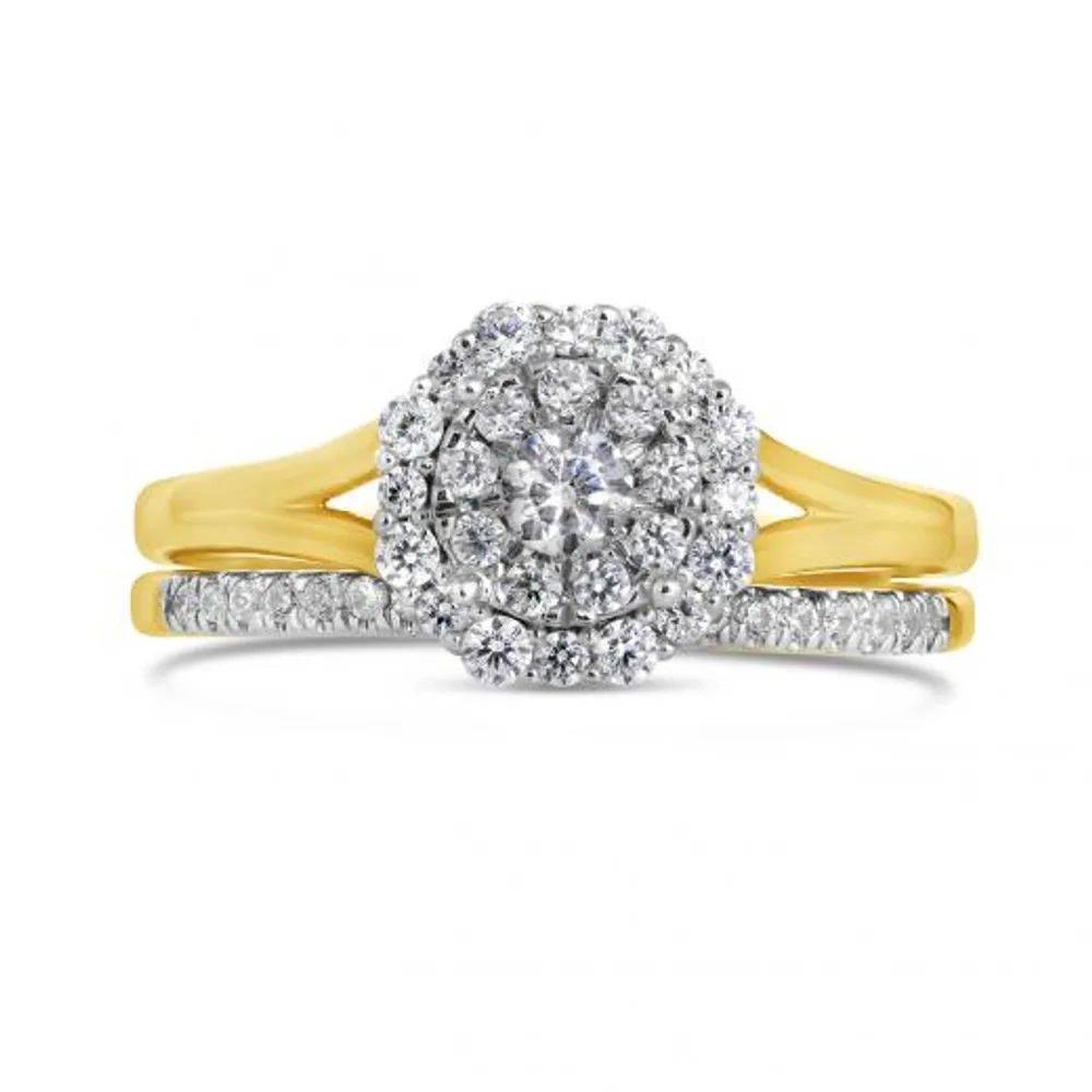 10K Yellow Gold 0.50CTW Bridal Set