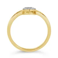 10K Yellow Gold 0.05CTW Diamond Heart Ring