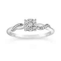 10K White Gold 0.15CTW Diamond Promise Ring