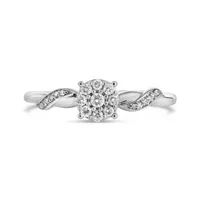 10K White Gold 0.15CTW Diamond Promise Ring