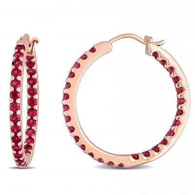 Julianna B 10K Rose Gold Garnet Earrings