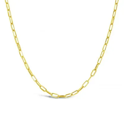 10K Yellow Gold 24" 2.4mm Paper Clip Chain