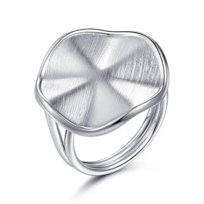 Sterling Silver Textured Circle Ring