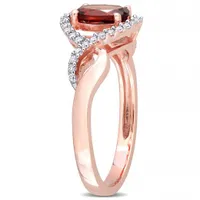 Julianna B 10K Rose Gold Garnet & 0.16CTW Diamond Ring