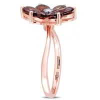 Julianna B 10K Rose Gold Garnet & 0.02CTW Diamond Ring