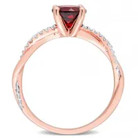 Julianna B 14K Rose Gold Garnet & 0.15CTW Diamond Ring