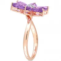 Julianna B 10K Rose Gold Amethyst & Diamond Ring