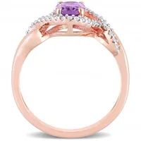 Julianna B 10K Rose Gold Amethyst & Diamond Ring