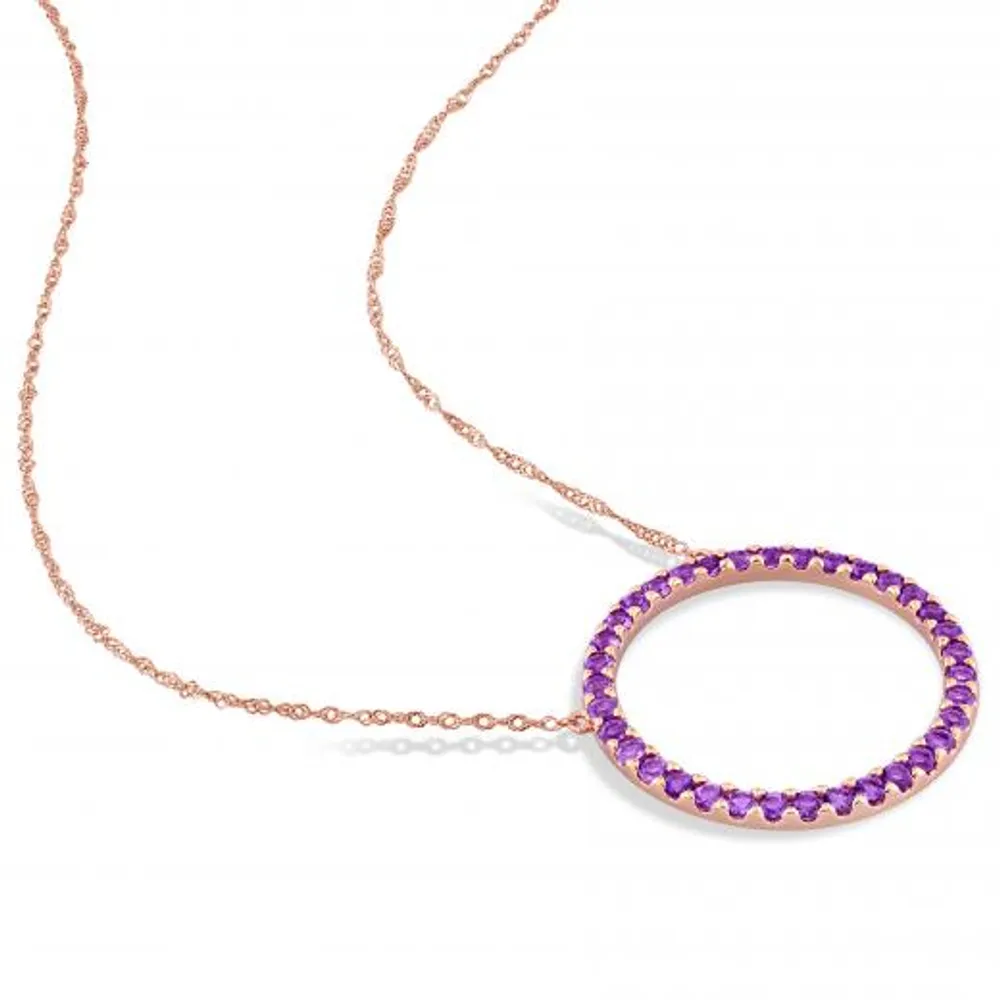 Julianna B 10K Rose Gold Amethyst Pendant