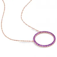 Julianna B 10K Rose Gold Amethyst Pendant