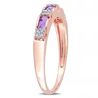 Julianna B 10K Rose Gold Amethyst & 0.07CTW Diamond Ring