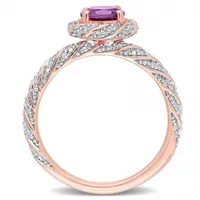 Julianna B 14K Rose Gold Amethyst & 0.25CTW Diamond Ring