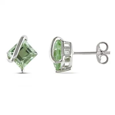 Julianna B Sterling Silver Green Quartz Earrings