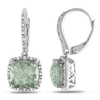 Julianna B Green Quartz & Diamond Earrings