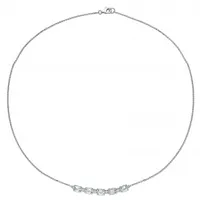 Julianna B 14K White Gold Aquamarine & 0.14CTW Diamond Necklace