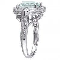 Julianna B 14K White Gold Aquamarine & Diamond Ring