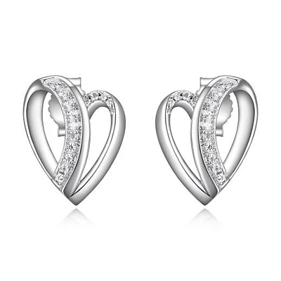 ELLE Amour Overlap Heart Earrings