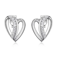 ELLE Amour Overlap Heart Earrings