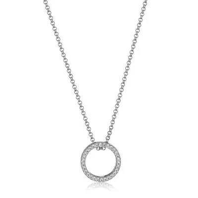 ELLE Sphere Two Tone Open Circle Necklace