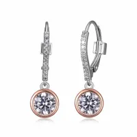 ELLE Sphere Two Tone Bezel Earrings