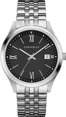 Caravelle Men's Dress Black Dial Watch