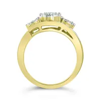 10K Yellow & White Gold 1.00CTW Multi-Stone Diamond Ring