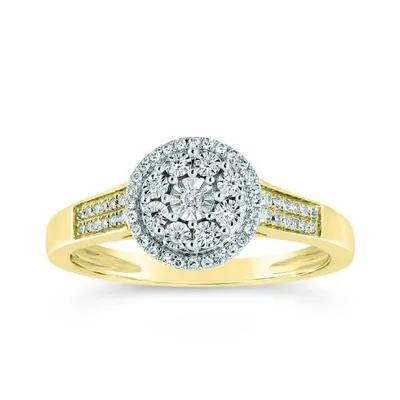 10K Yellow Gold 0.15CTW Diamond Promise Ring