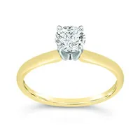 14K Yellow Gold Melody 0.50CT Solitaire Ring