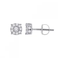 10K White Gold 0.50CTW Diamond Studs