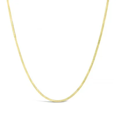 10K Yellow Gold 16" +2" 2.15mm Herringbone Necklace