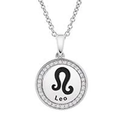 Sterling Silver Leo 0.10CTW Diamond Pendant