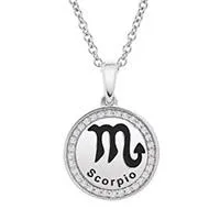 Sterling Silver Scorpio 0.10CTW Diamond Pendant