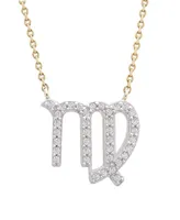 10K Yellow Gold Virgo 0.10CTW Diamond Pendant