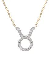 10K Yellow Gold Taurus 0.10CTW Diamond Pendant