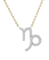 10K Yellow Gold Capricorn 0.10CTW Diamond Pendant