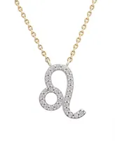 10K Yellow Gold Leo 0.10CTW Diamond Pendant