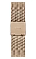 Guess Women's Rose Gold-Tone Mesh Analog Watch