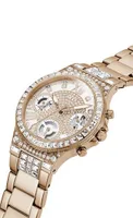 Guess Women's Rose Gold-Tone and Rhinestone Multifunction Watch