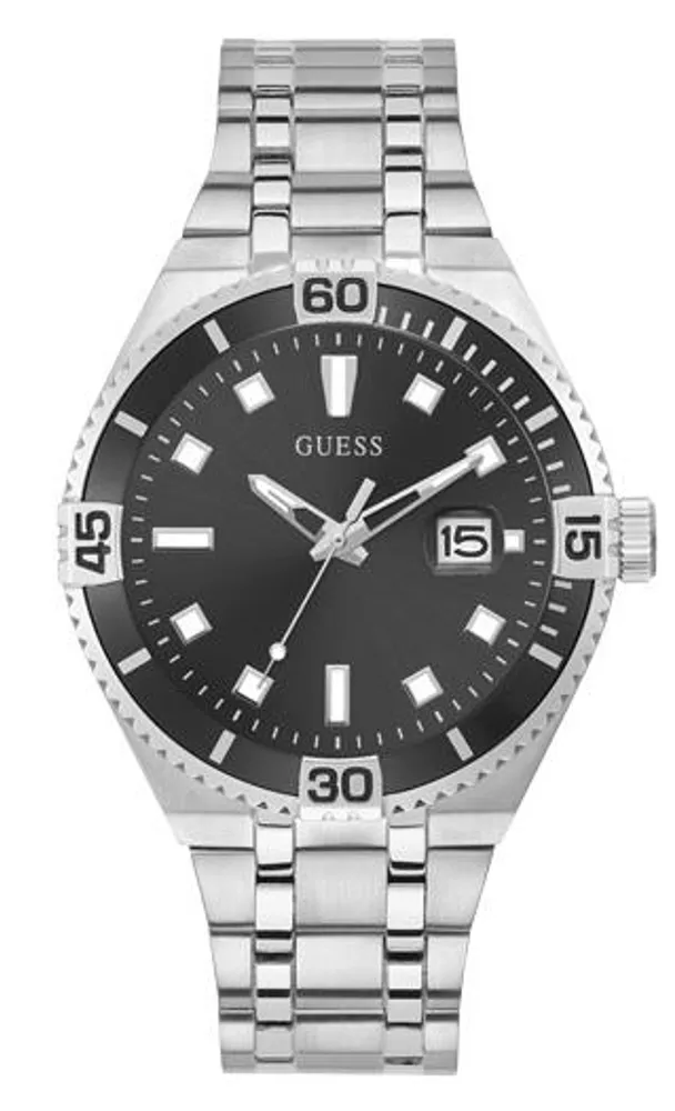 Guess Men's Stainless Steel Silver-Tone Watch