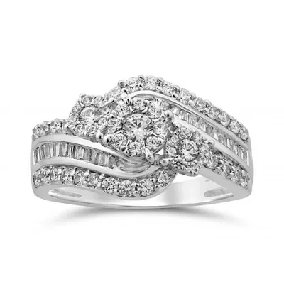 10K White Gold 1.00CTW Diamond Fashion Ring