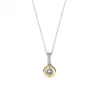 Ti Sento Cubic Zirconia Gold-Tone Necklace