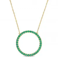 Julianna B 10K Yellow Gold Created Emerald Necklace