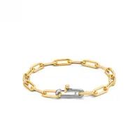 Ti Sento Forever Lock Gold-Tone Bracelet