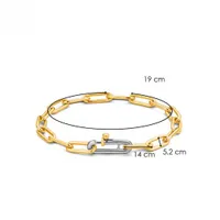 Ti Sento Forever Lock Gold-Tone Bracelet