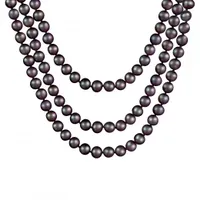 100" Endless 7-8mm Black Freshwater Pearl Necklace